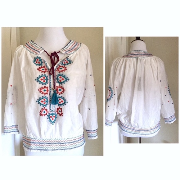 NWT Romeo & Juliet Couture Bohemian Peasant Blouse - Picture 4 of 8